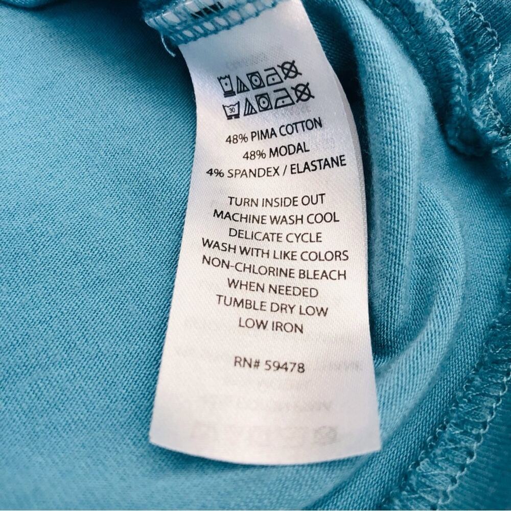 Tahari Mens Turquoise V Neck Short Sleeve T Shirt - Picture 10 of 16